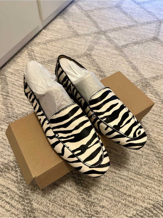 Steve Madden Shoes - Steve Madden Zebra-Print Slip-On Loafers - Black & White